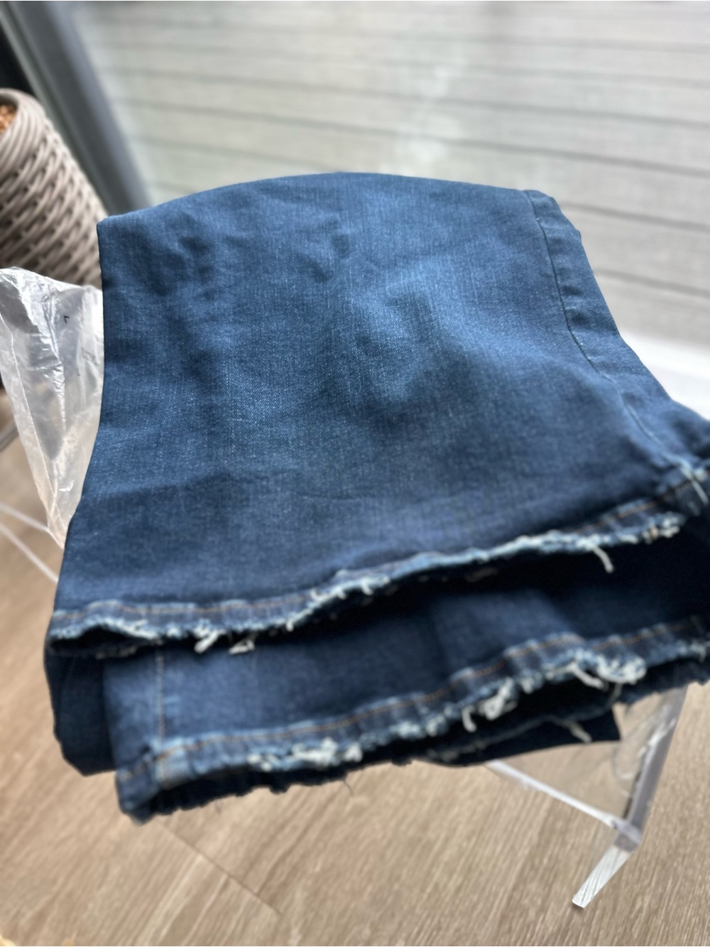 Good American Soft Tech Good Waist Palazzo Jeans Indigo Waist Cinching 16 - $178 - Picture 12 of 17